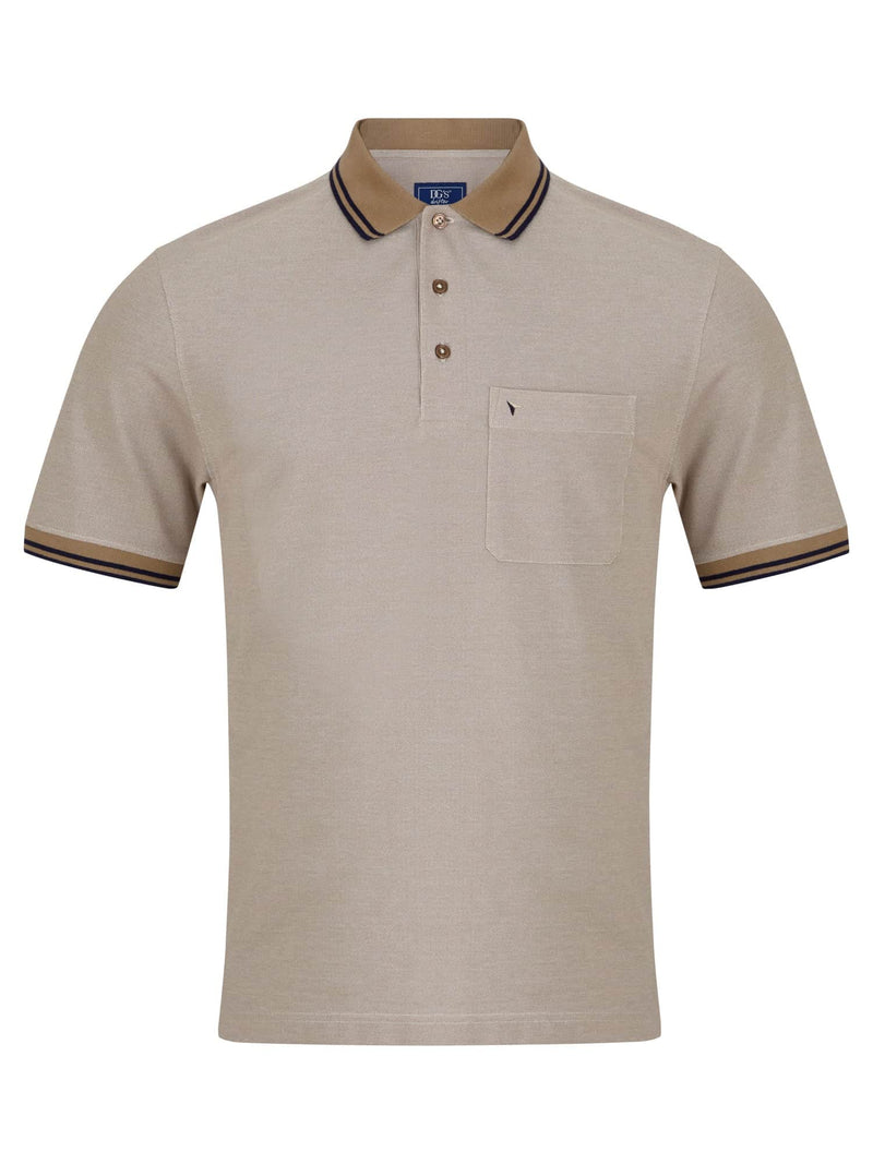 DG’s Drifter Short Sleeve Polo Shirt Stone Beige Northern Ireland