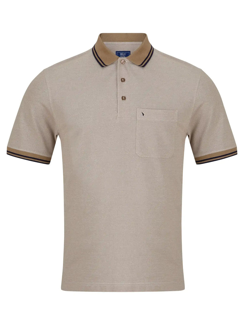 DG’s Drifter Short Sleeve Polo Shirt Stone Beige Northern Ireland