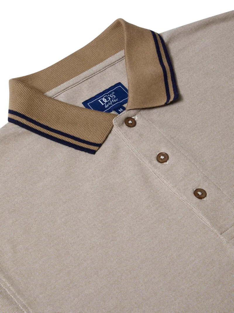 DG’s Drifter Short Sleeve Polo Shirt Stone Beige Northern Ireland