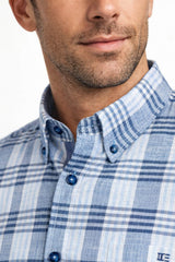 DG’s Drifter Short Sleeve Shirt Blue Check Northern Ireland Belfast