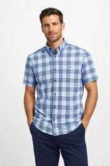 DG’s Drifter Short Sleeve Shirt Blue Check Northern Ireland Belfast