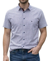 DG’s Drifter Short Sleeve Shirt Blue/Red Check Northern Ireland
