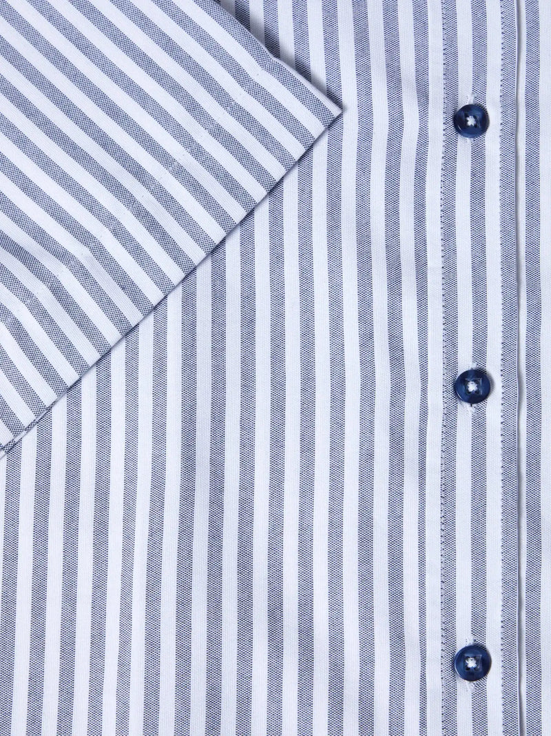 DG’s Drifter Short Sleeve Shirt Oxford Navy Stripe Northern Ireland