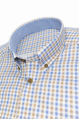 DG’s Drifter Short Sleeve Shirt Sky Blue/Beige Gingham Northern
