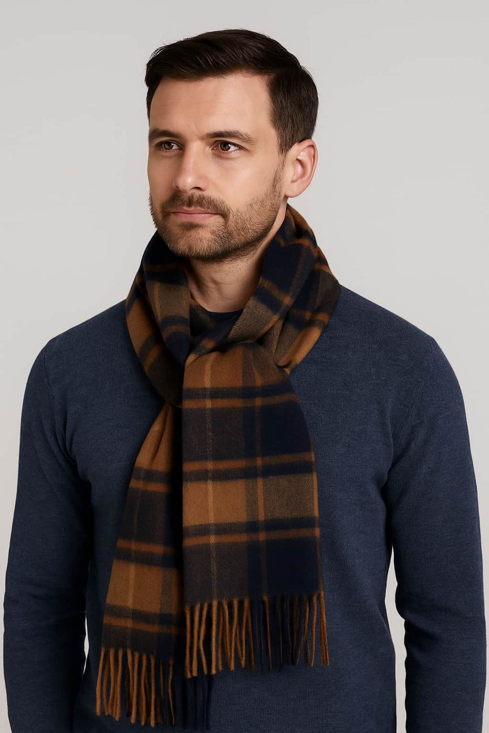 DG's Drifter Wool Scarf Brown/Navy