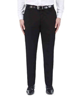 Daniel Grahams Wool Blend Trouserus Prestige San Remo Flat Front Formal Trousers Black.