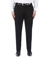 Daniel Grahams Wool Blend Trouserus Prestige San Remo Flat Front Formal Trousers Black.