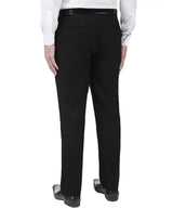 Daniel Grahams Wool Blend Trouserus Prestige San Remo Flat Front Formal Trousers Black.