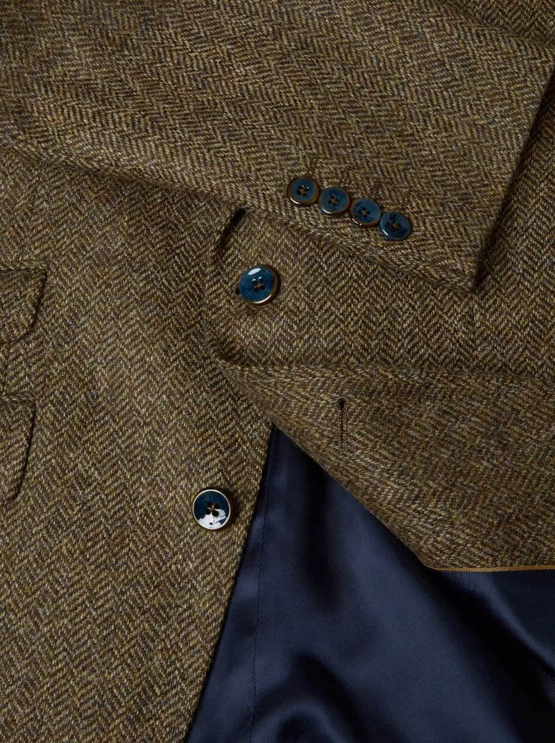 Douglas Cotswold Sports Jacket Blazer Herringbone Taupe Northern