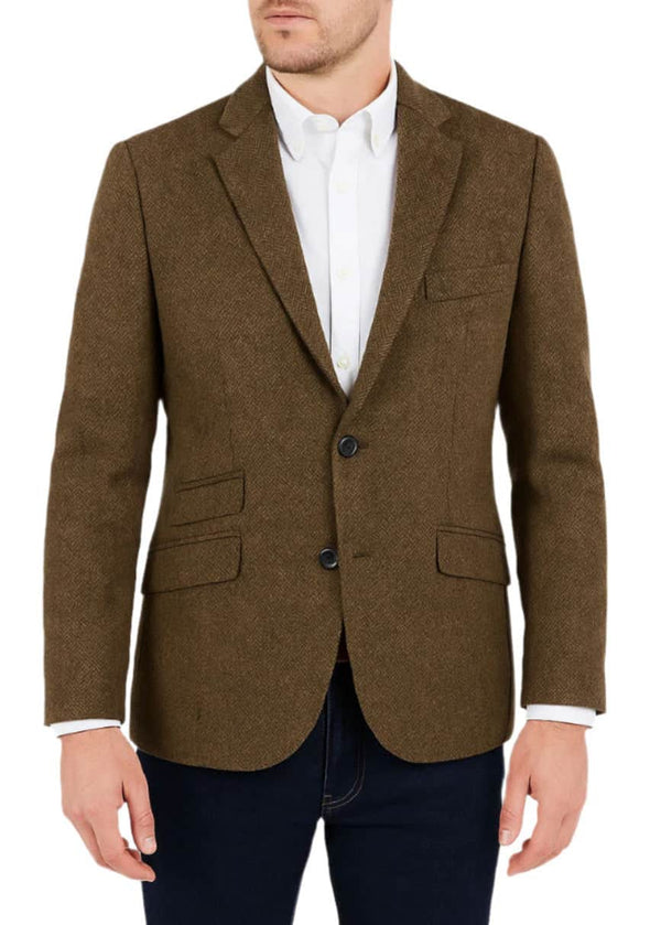 Douglas Cotswold Sports Jacket Blazer Herringbone Taupe Northern