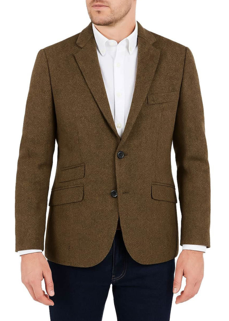 Douglas Cotswold Sports Jacket Blazer Herringbone Taupe Northern