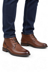 Escape Mens Leather Boots Dan Patch Brandy Brown Northern Ireland
