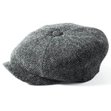 Failsworth - Carloway Harris Tweed Newsboy Cap - Grey
