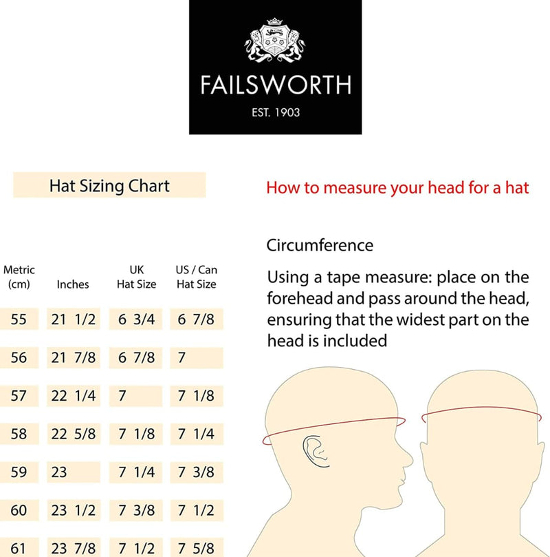 Failsworth Millinery Norwich 244 Flat Cap - Checked