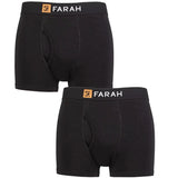 Farah 2 Pack Cotton Boxer Trunks Black