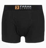 Farah 2 Pack Cotton Boxer Trunks Black