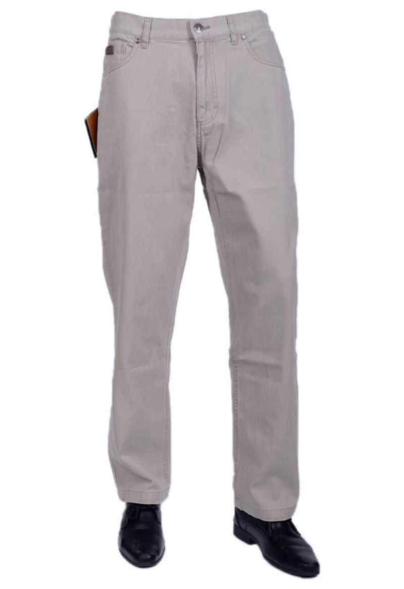 Farah Classic FABS5029 Mens Trousers Flat Straight Jeans - Khaki.