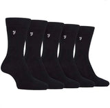 Farah Men’s Socks Plain Bamboo 5 Pack Black - Socks