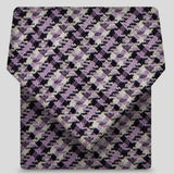 Folkspeare Purple And Silver Textured Check Classic Tie