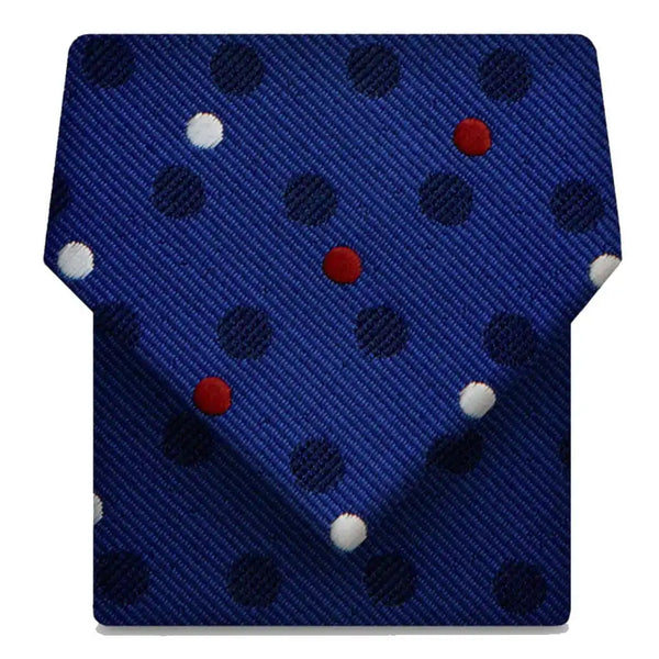 Folkspeare Royal Blue And Varied Polka Dot Slim Tie