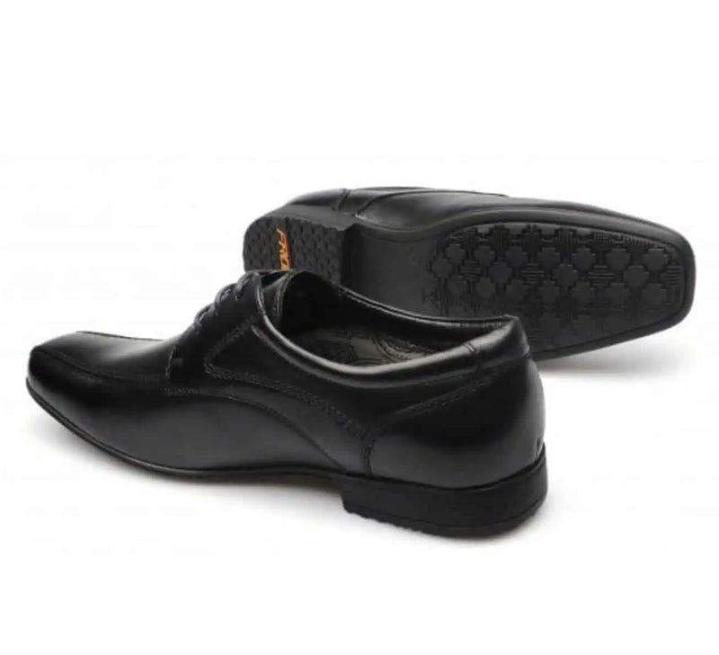 Front Snowden Black Leather Formal Dress Shoes