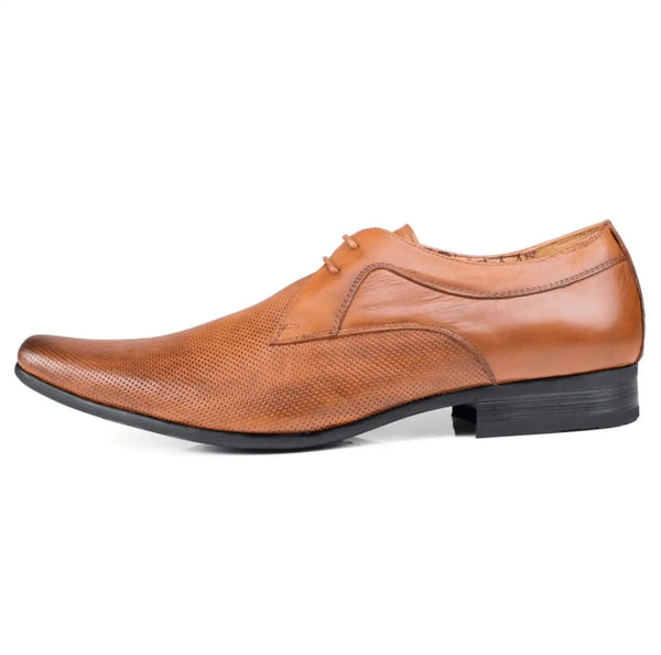 Front Ripley Formal Dress Shoes Tan Leather