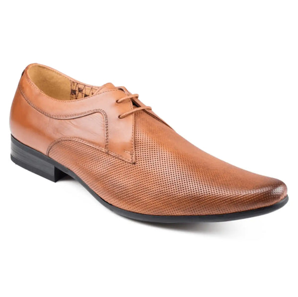 Front Ripley Formal Dress Shoes Tan Leather