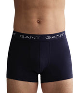 GANT 3 Pack Boxer Trunk Cotton Stretch Blue,Grey,Navy - 