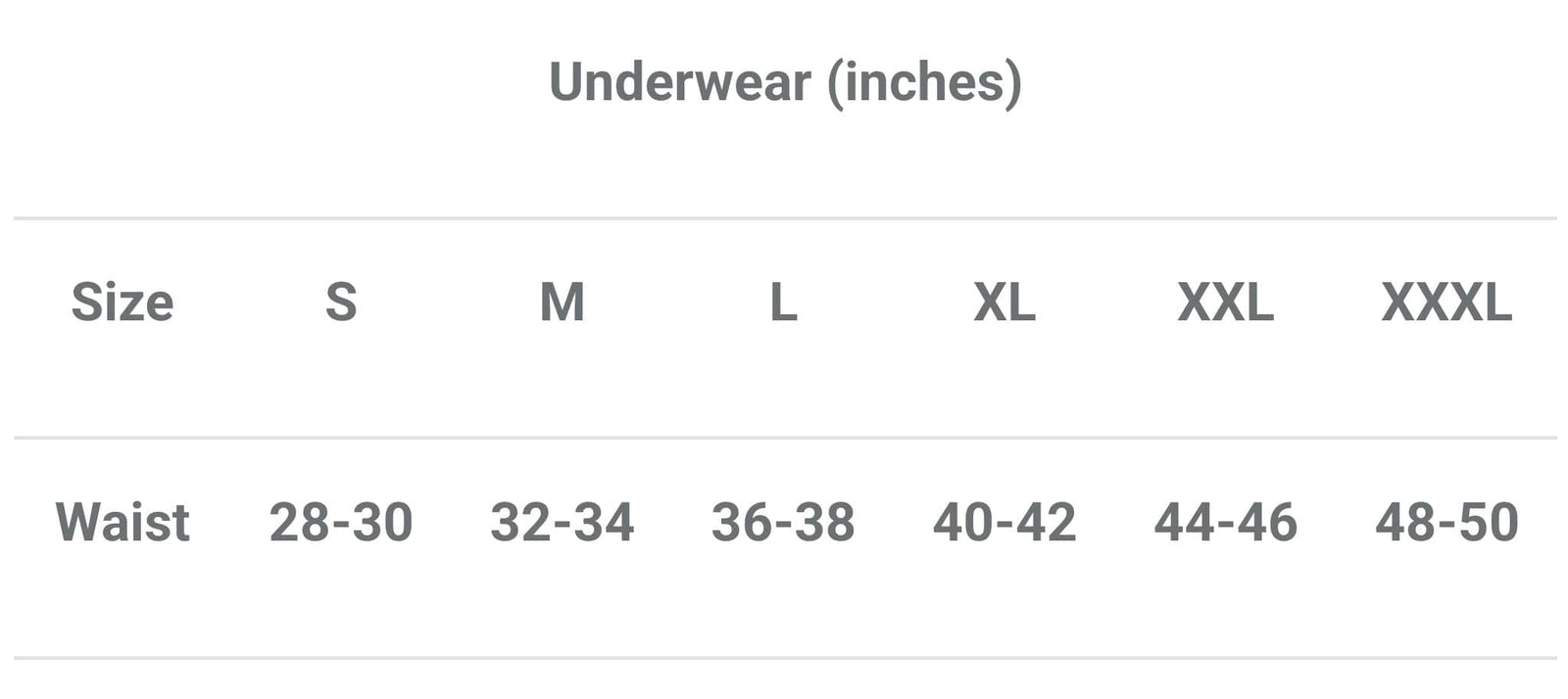 Gant size chart