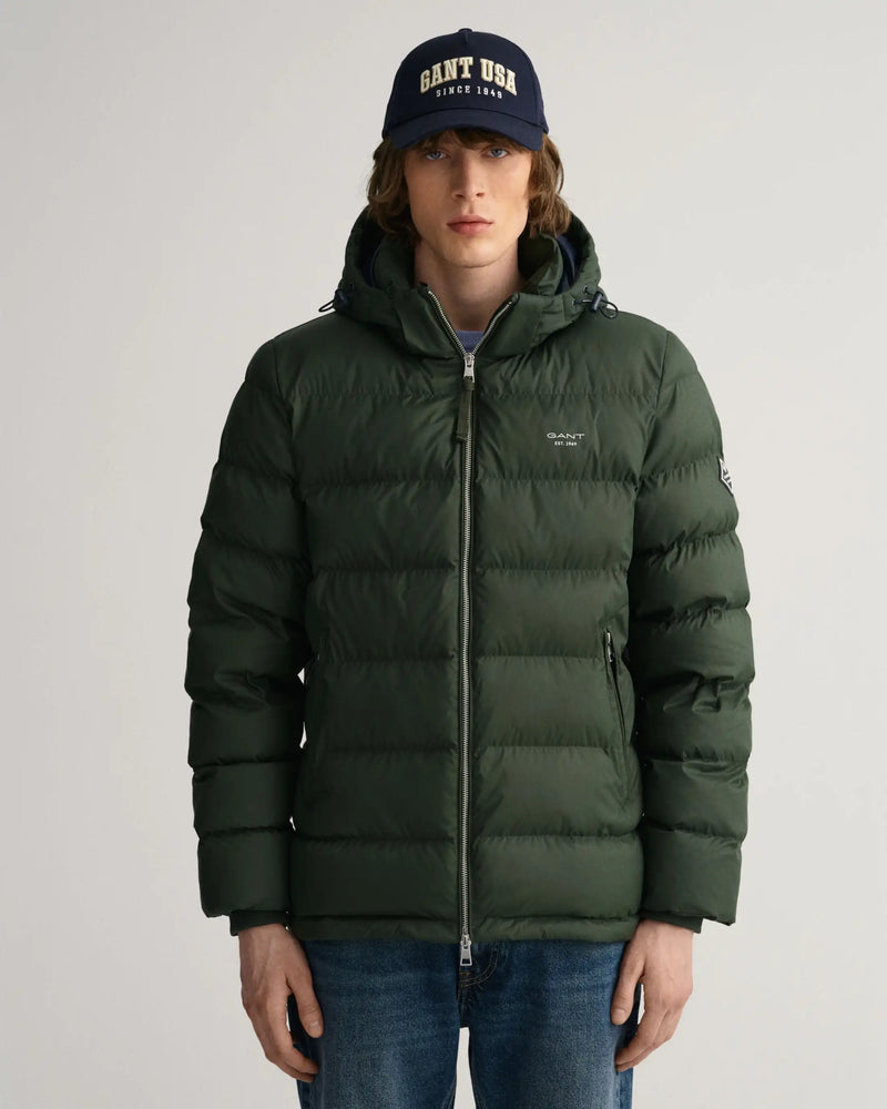 GANT Active Cloud Puffer Jacket Storm Green