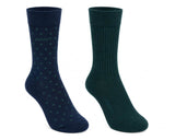 GANT Dot & Rib 2 Pack Gift Box Socks Evening Blue Northern Ireland
