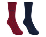 GANT Dot & Rib 2 Pack Gift Box Socks Plumped Red Northern Ireland