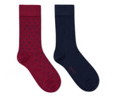 GANT Dot & Rib 2 Pack Gift Box Socks Plumped Red Northern Ireland