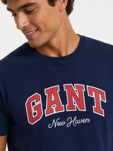 GANT Graphic SS T-Shirt Evening Blue Northern Ireland Belfast