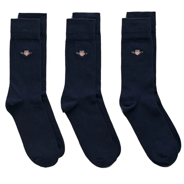 GANT Mens 3 Pack Shield Socks Evening Blue Northern Ireland Belfast