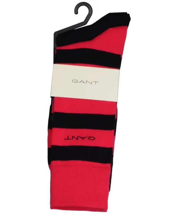 GANT Mens Barstripe & Solid Socks 2 Pack Watermelon Red Northern