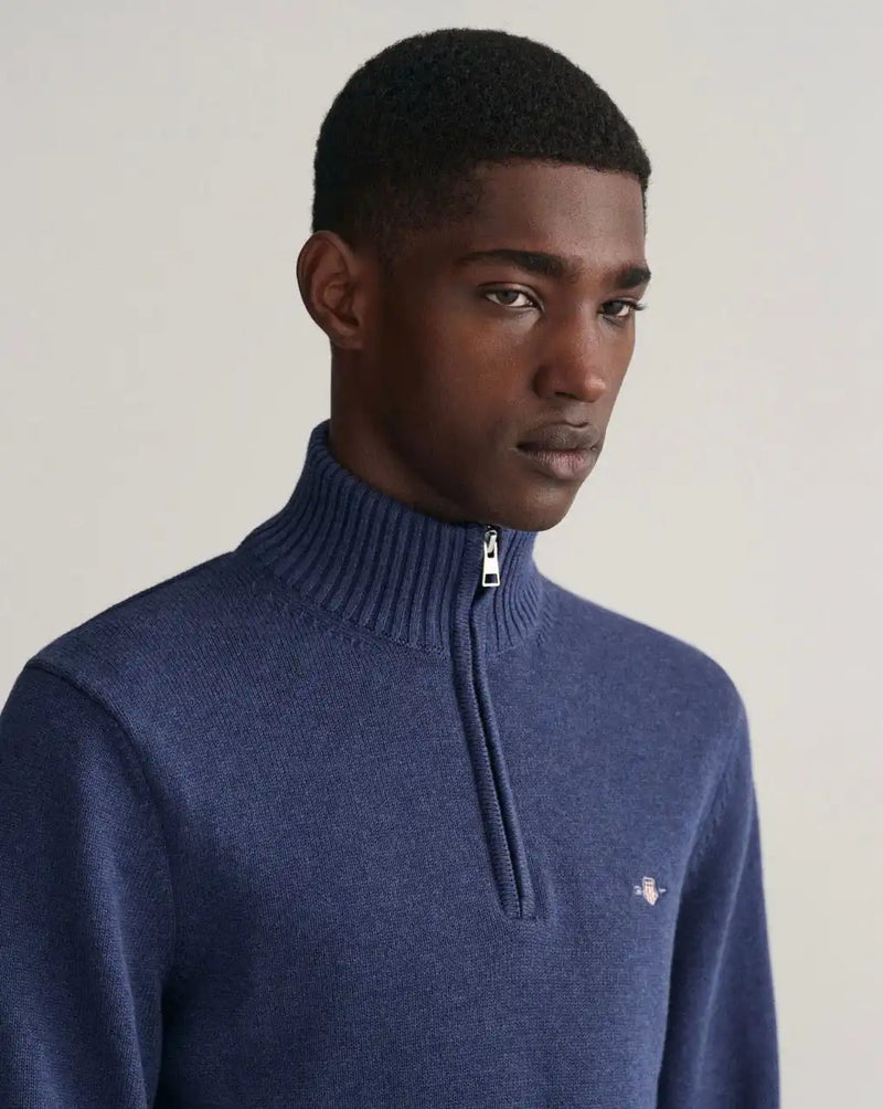 Gant herringbone sales half zip sweater