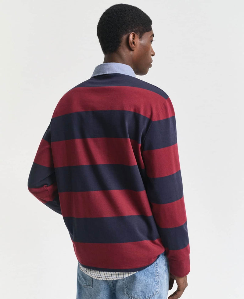 GANT Mens Chambray Stiped Heavy Rugger Plumped Red Northern Ireland