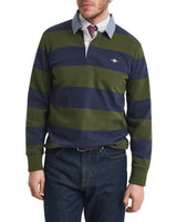 GANT Mens Chambray Stripe Heavy Rugger Country Green Northern Ireland
