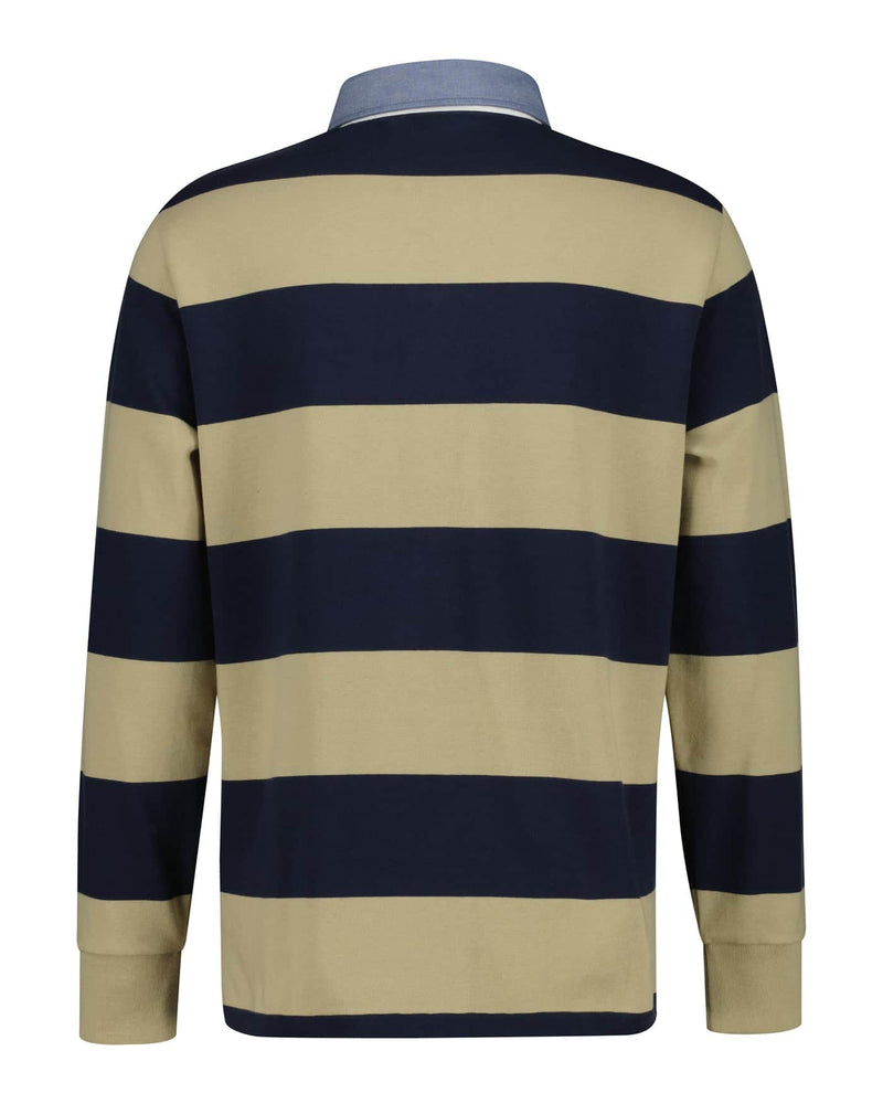 GANT Mens Chambray Stripe Heavy Rugger Woody Beige Northern Ireland
