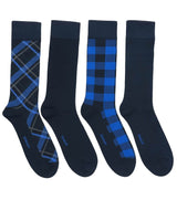 GANT Mens Check & Solid Socks 4 Pack Gift Box Marine Northern Ireland