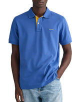 GANT Mens Contrast Pique Polo Shirt Rich Blue Northern Ireland Belfast