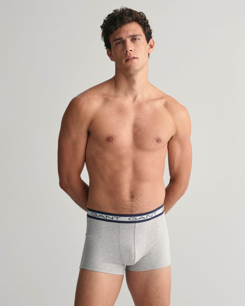 GANT Mens Core Boxer Trunks Light Grey Melange Northern Ireland