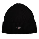 GANT Mens Cotton Blend Logo Beanie Black Northern Ireland Belfast