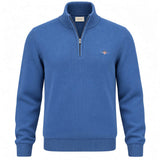 GANT Men’s Cotton Knit Half-Zip Sweater - Blue Horizon Northern