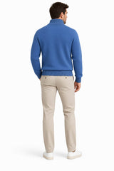 GANT Men’s Cotton Knit Half-Zip Sweater - Blue Horizon Northern