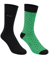 GANT Mens Dot & Solid Socks 2 Pack Deep Green Northern Ireland Belfast