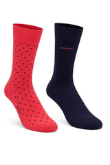 GANT Mens Dot & Solid Socks 2 Pack Watermelon Red Northern Ireland