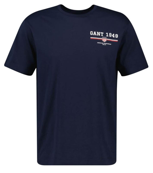 GANT Mens Graphic T-Shirt Evening Blue Northern Ireland Belfast
