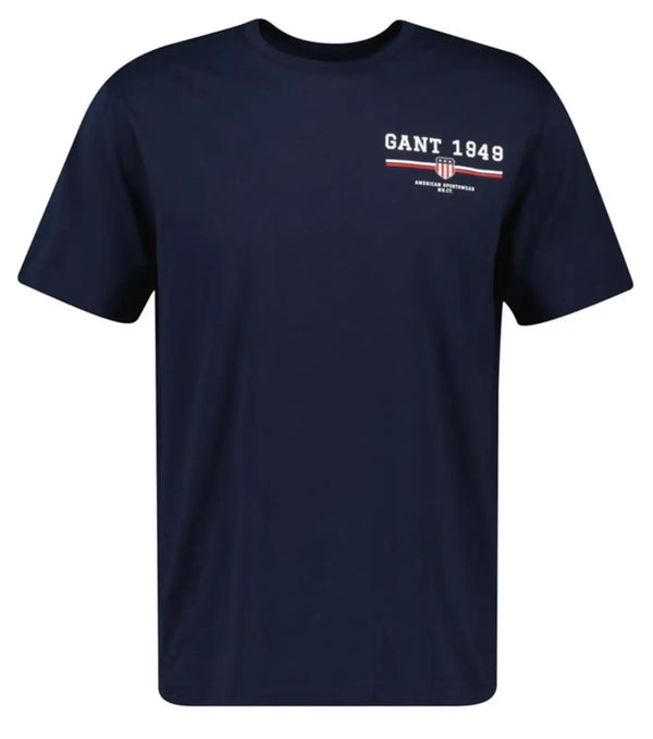 GANT Mens Graphic T-Shirt Evening Blue Northern Ireland Belfast